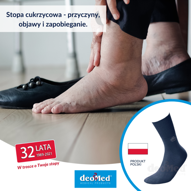 Stopa cukrzycowa - przyczyny, objawy i zapobieganie.